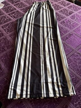 Black and White Vertical Stripe wide leg pants